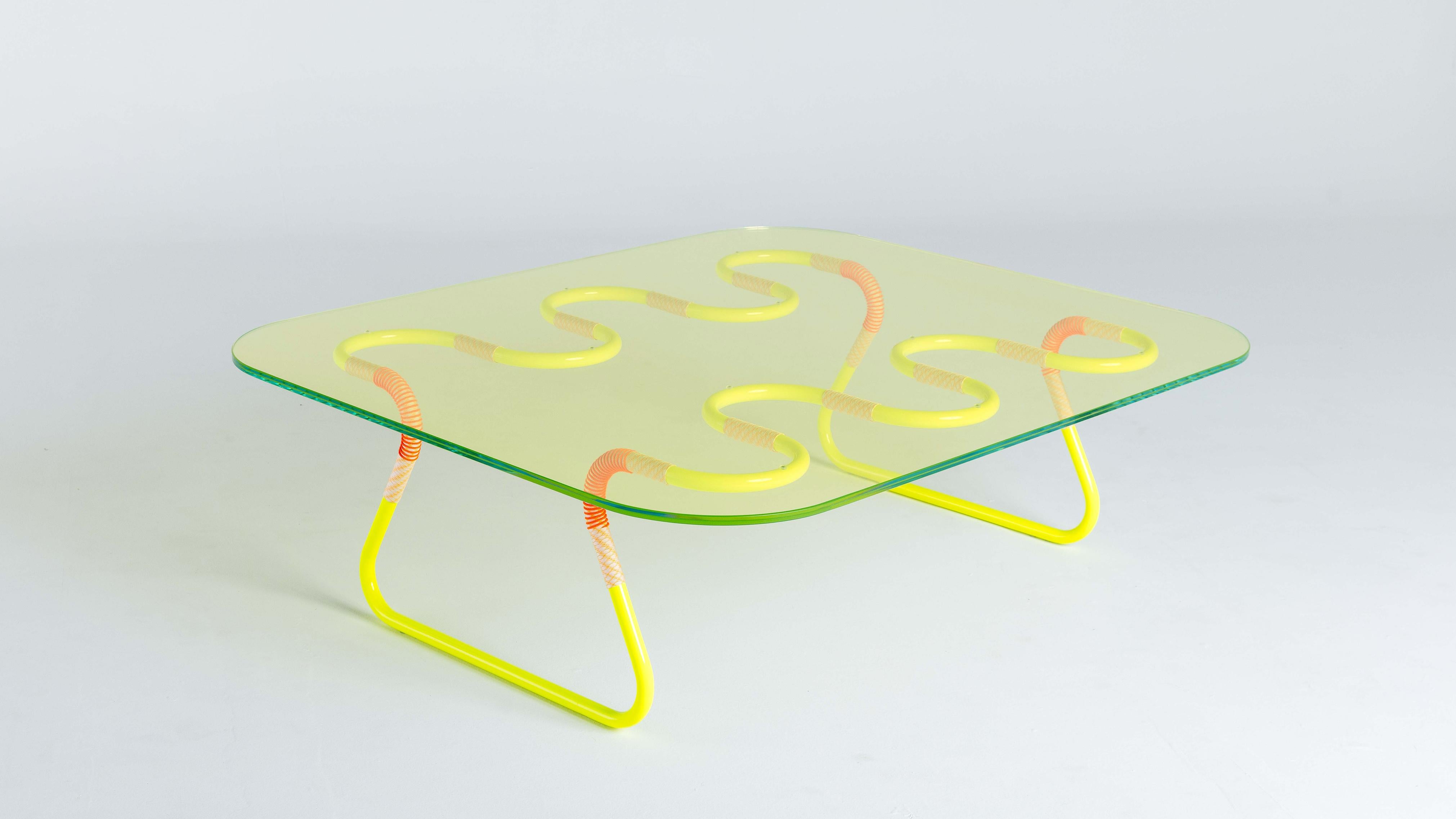 Cordage Multicolored Sculptural & Functional Coffee Table by Laura Casañas Maya For Sale 4