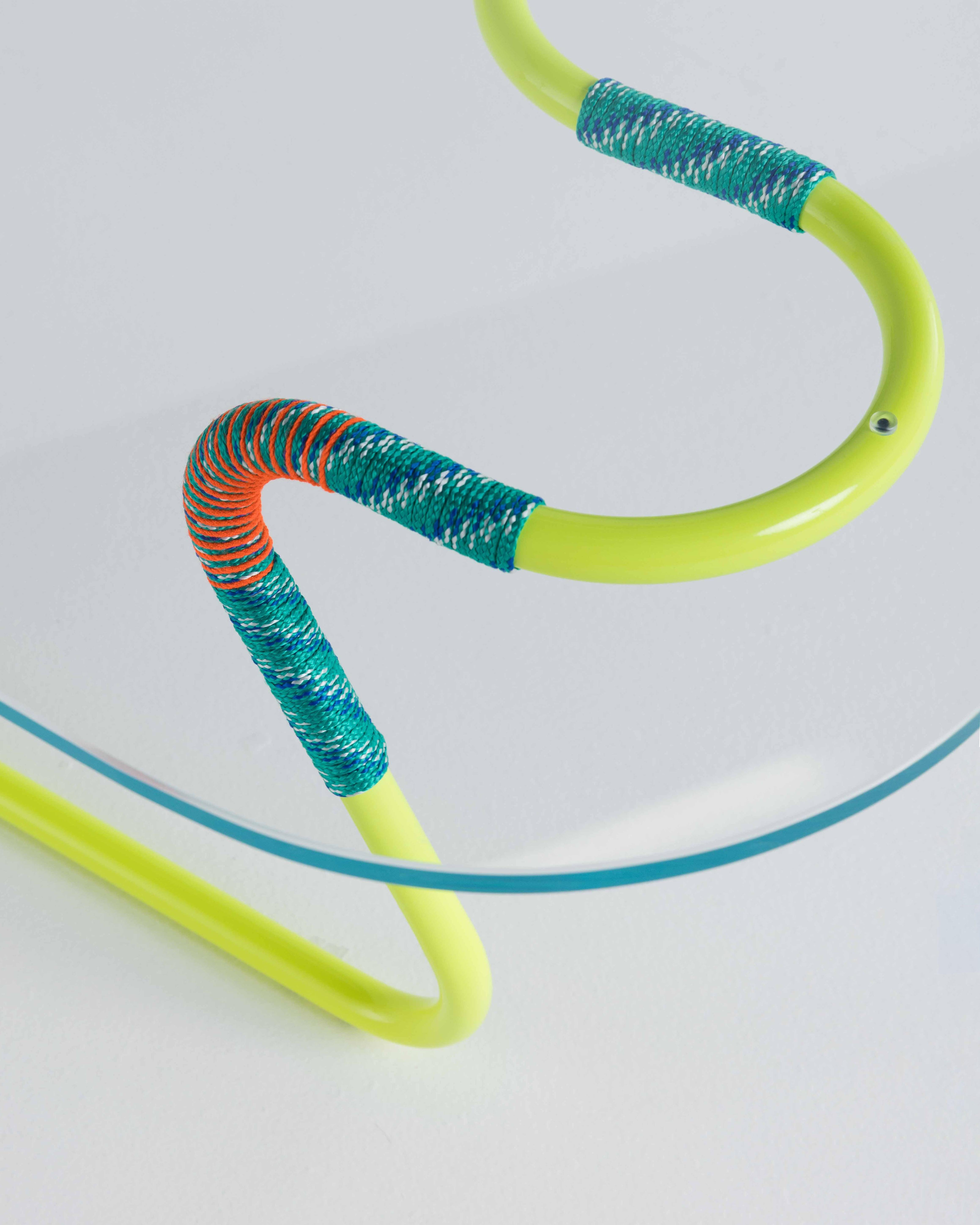 American Cordage Multicolored Sculptural & Functional Coffee Table by Laura Casañas Maya For Sale