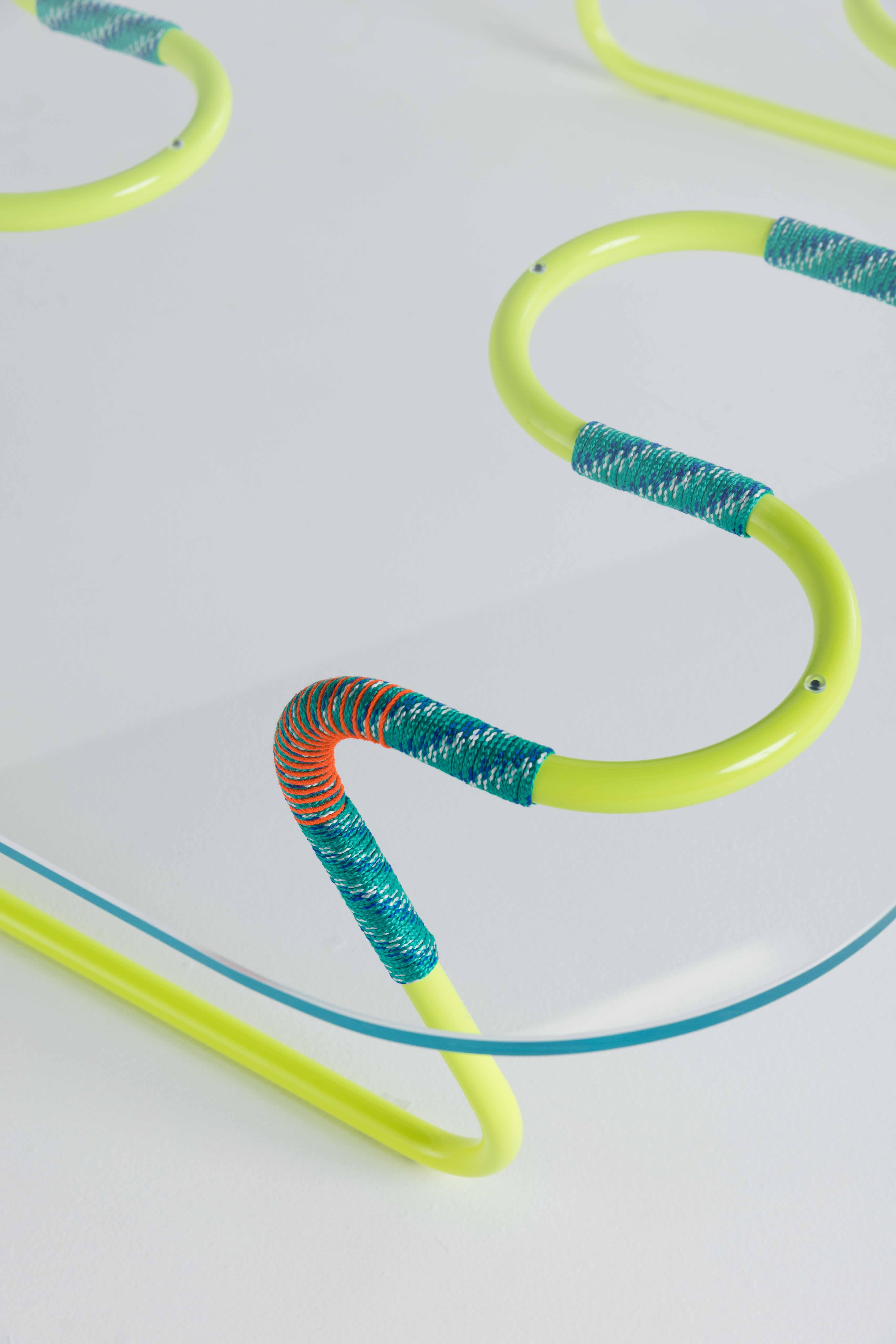 Cordage Multicolored Sculptural & Functional Coffee Table by Laura Casañas Maya For Sale 1