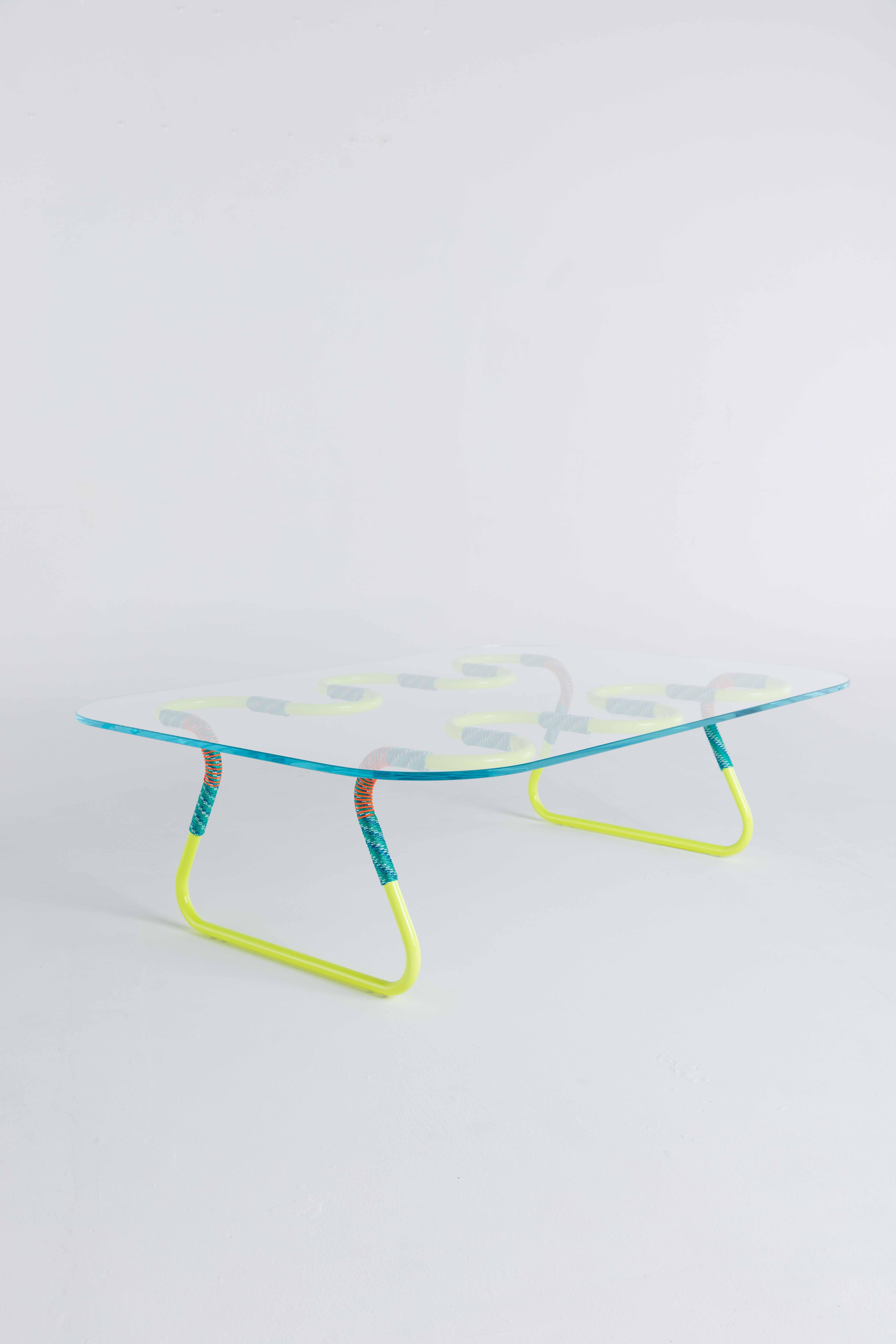 Cordage Multicolored Sculptural & Functional Coffee Table by Laura Casañas Maya For Sale 2