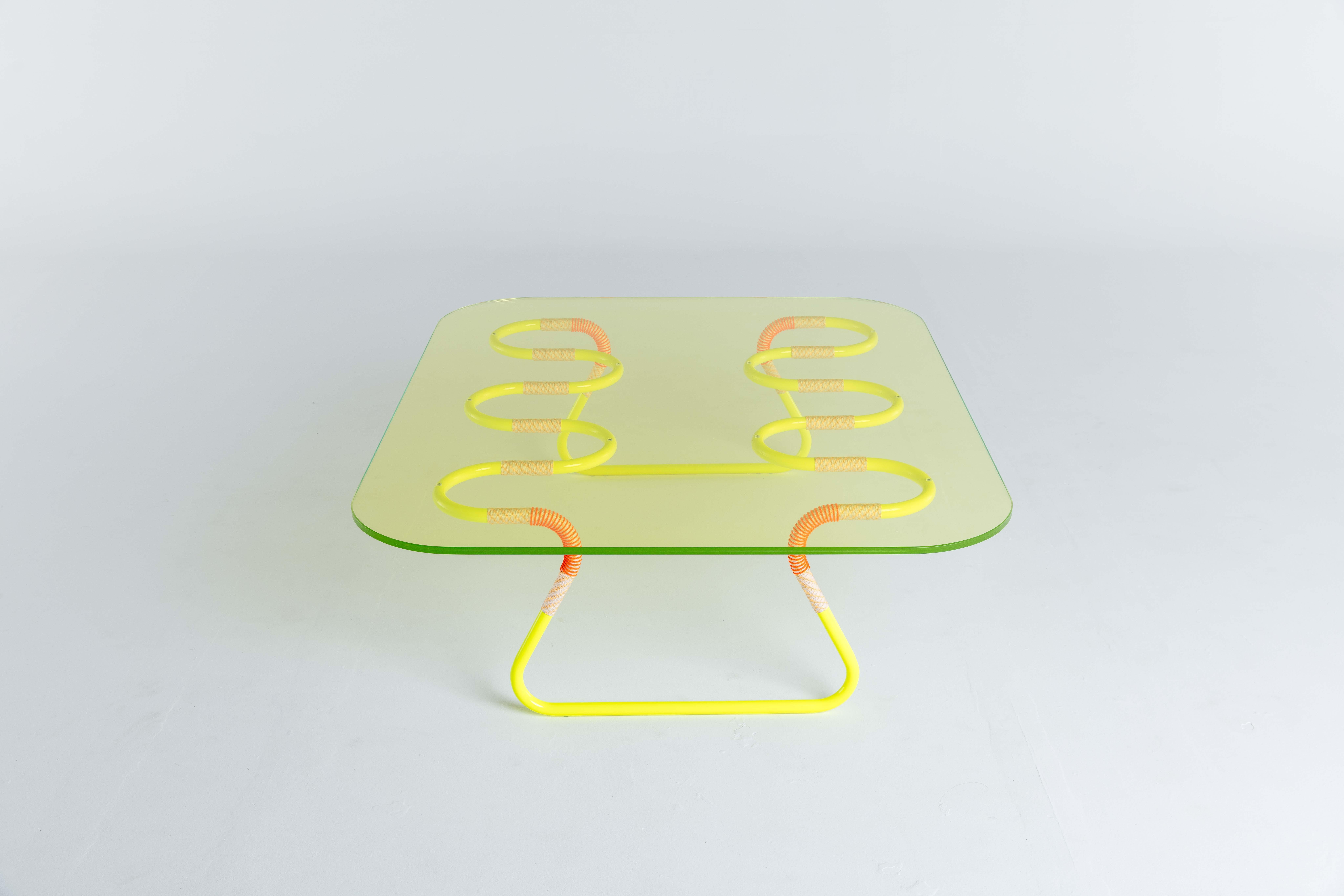 Cordage Multicolored Sculptural & Functional Coffee Table by Laura Casañas Maya For Sale 2
