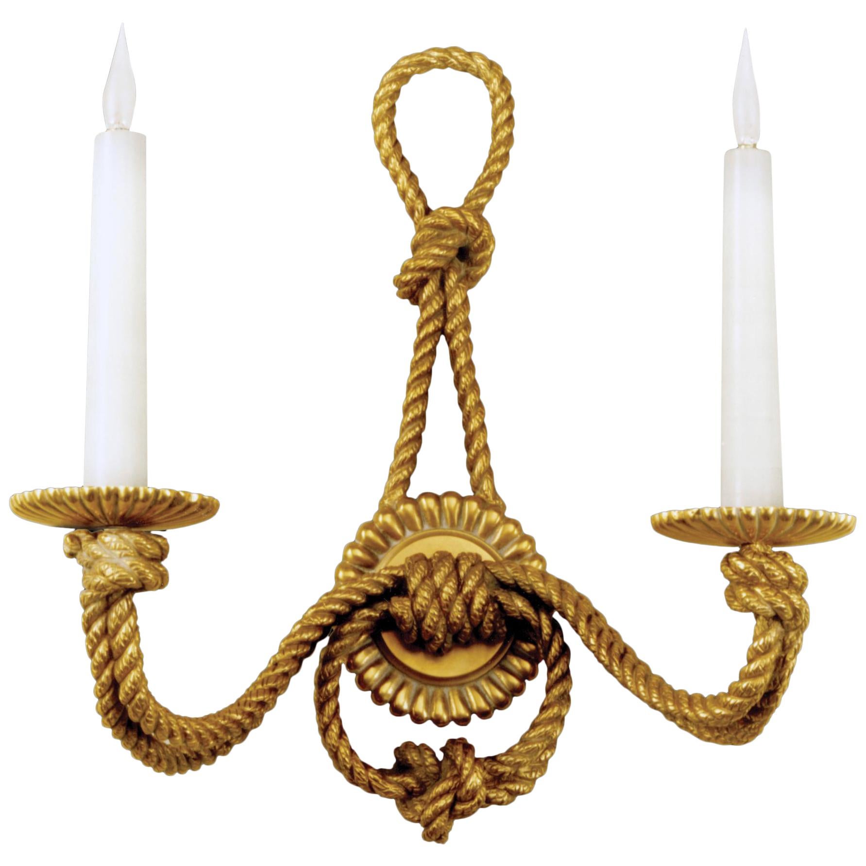 "Cordage" Sconce For Sale