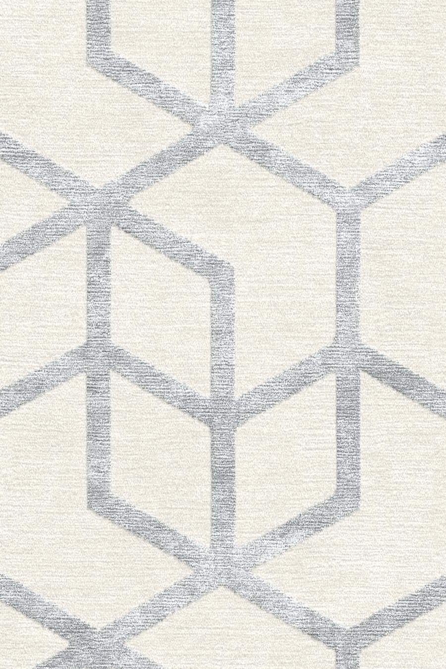 Aubusson Geometric pattern Beige grey light Rug living room - Cordelia For Sale