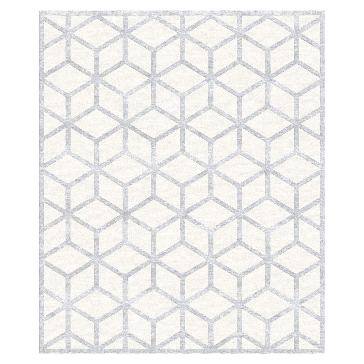 Geometric pattern Beige grey light Rug living room - Cordelia For Sale