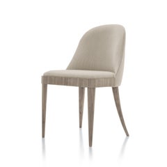 Cordiale Solid Wood Chair, Walnut in Hand-Made Natural Grey Finish, Contemporary