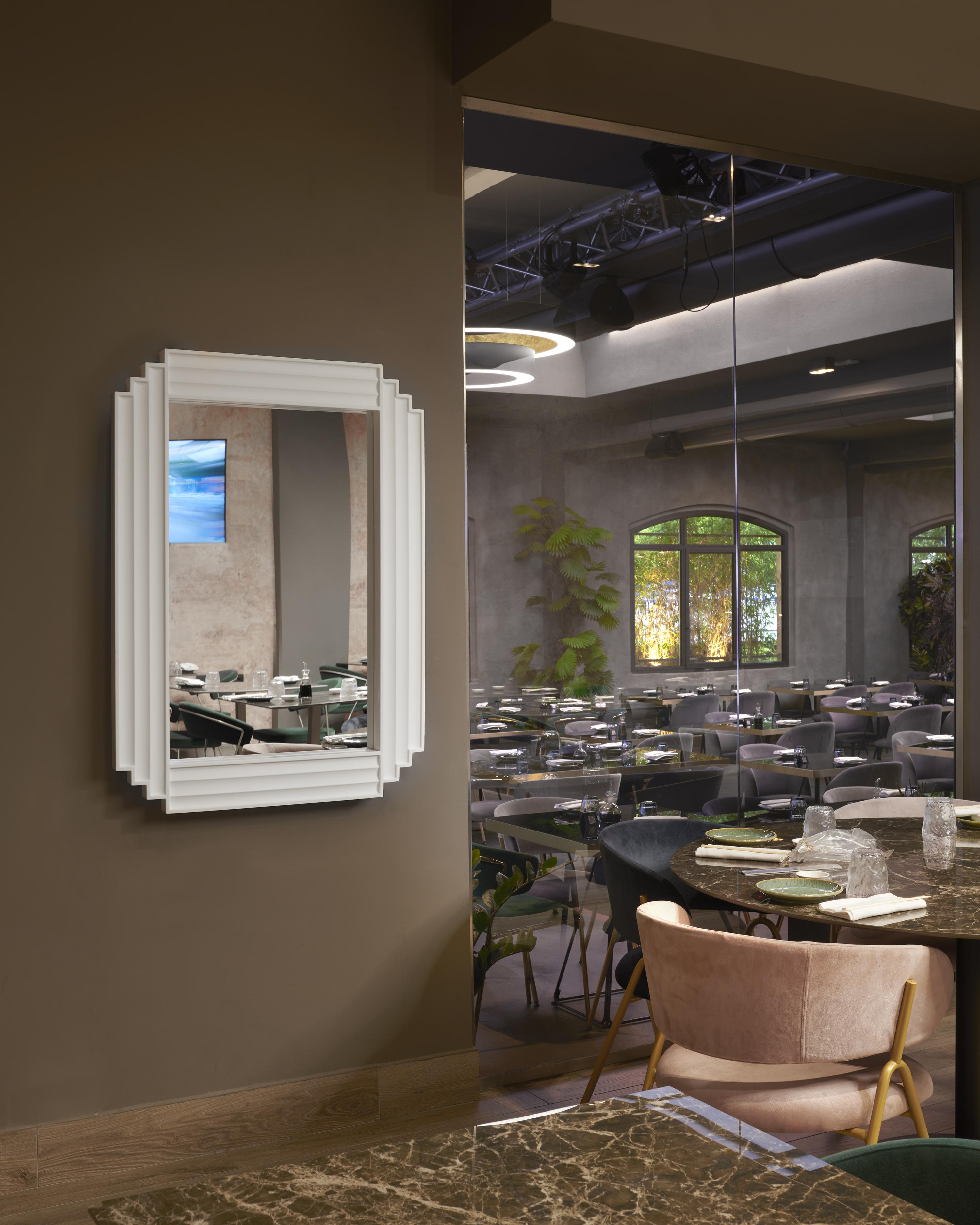 Postmoderne Miroir cordiale vert Malva de Roberto Paoli en vente