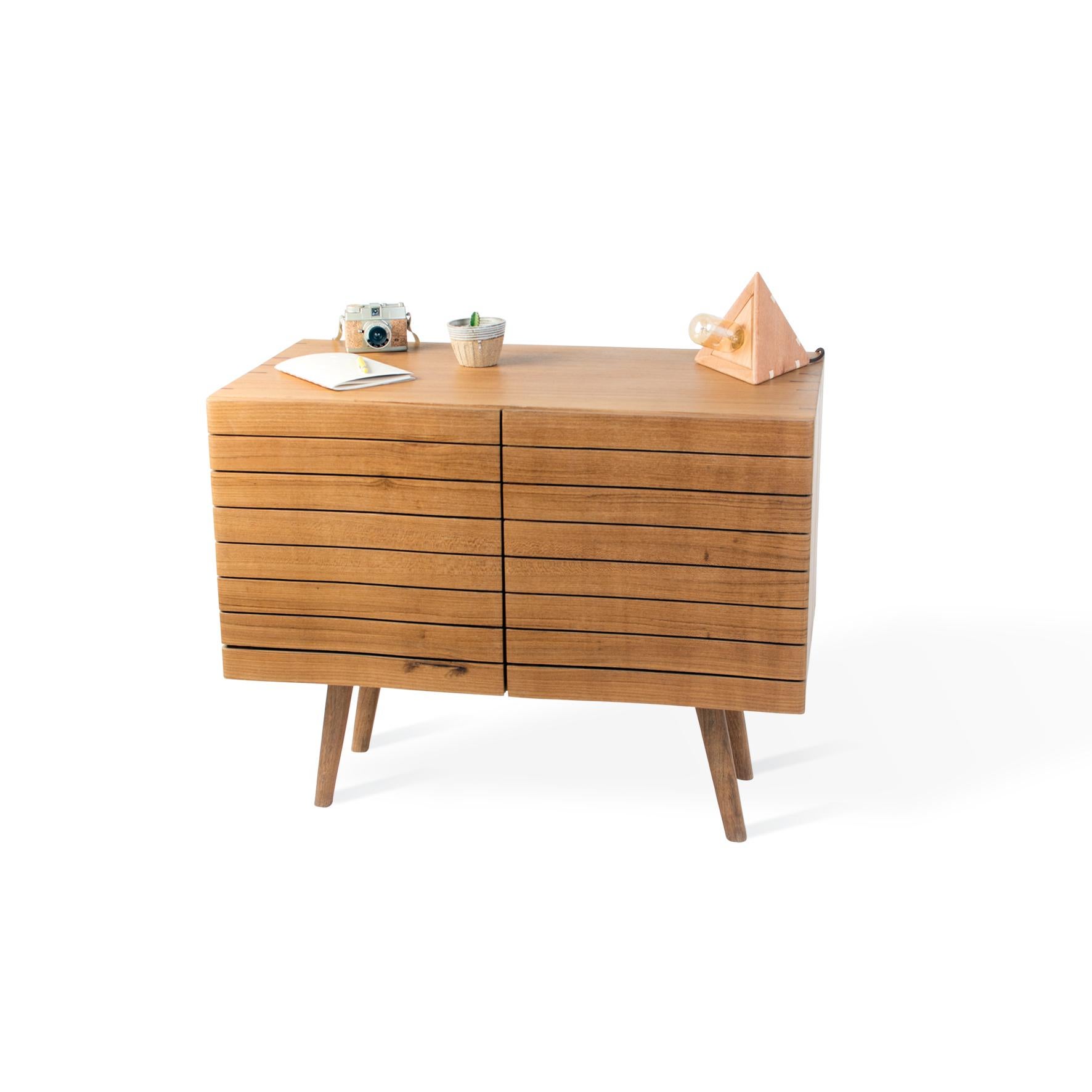 'Cordilheira' Mid-Century Modern Cabinet in Brazilian Hardwood by Knót Artesanal For Sale 1