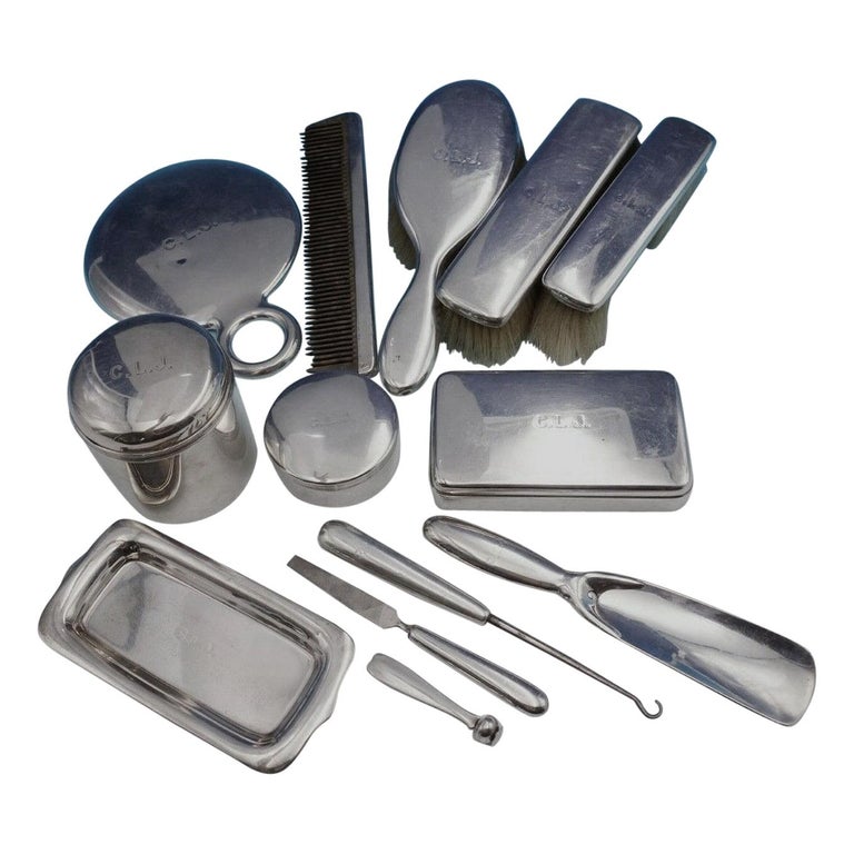 sterling silver dresser sets antique Frank M Whiting by Gorham 7 pc Sterling Dresser Set