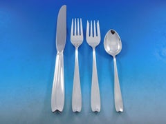 Cordis by Tiffany Sterling Silver Flatware Set for 12 Service 89 pcs Modern