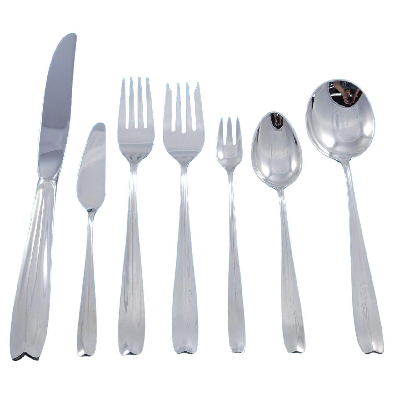 Cordis by Tiffany Juego de Cubiertos de Plata de Ley para 12 Servicio 89 piezas Moderno