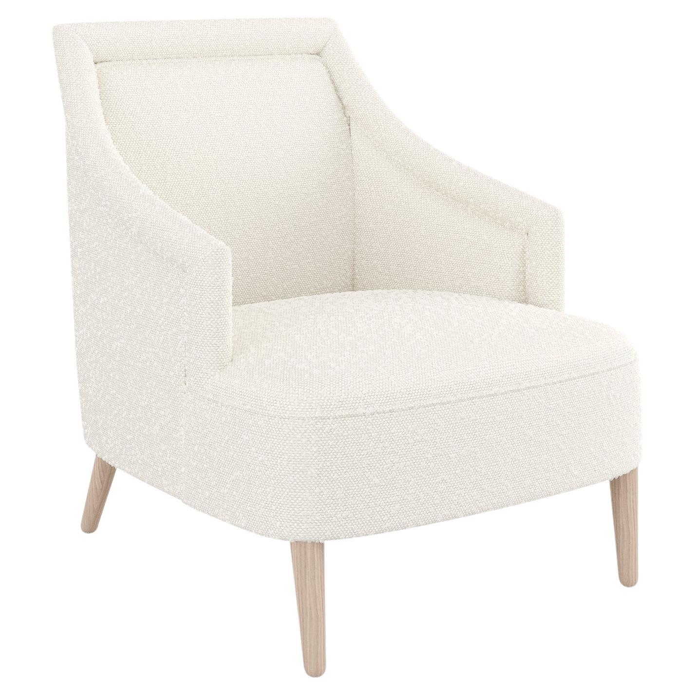 CORDOBA Armchair with solid wood legs For Sale