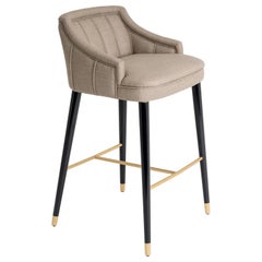 CORDOBA Bar Stool with Tips and Rest Feet in Brass