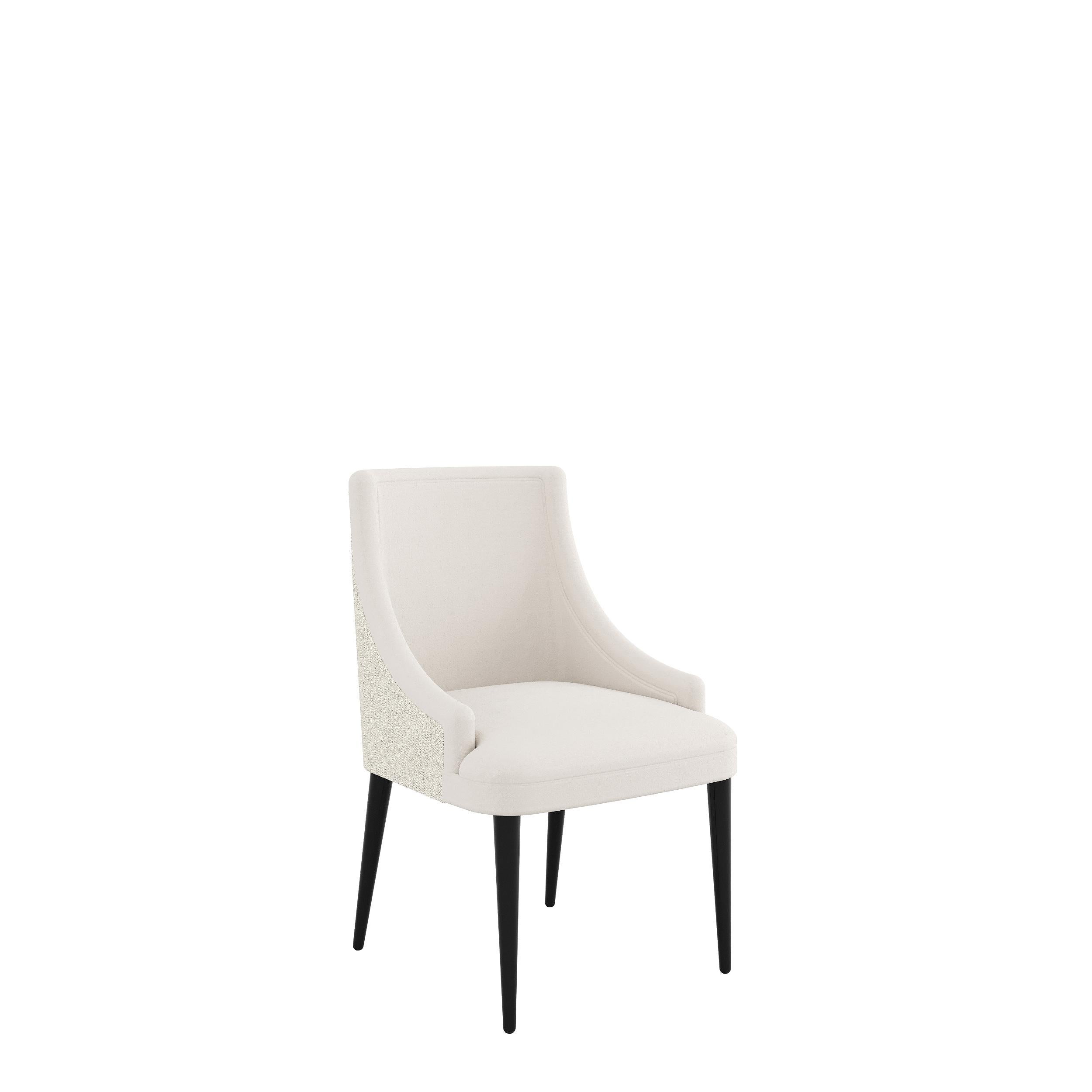 Lacquered CORDOBA S dining chair with solid wood legs For Sale