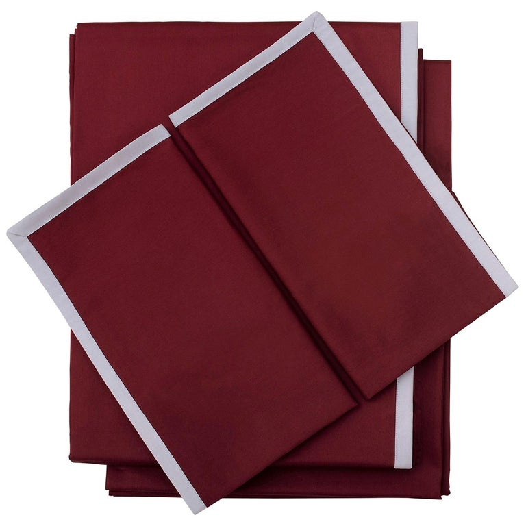 Cordonetto Red Bed Set For Sale