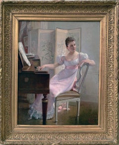 Jeune Femme Au Piano XIXe  Siècle