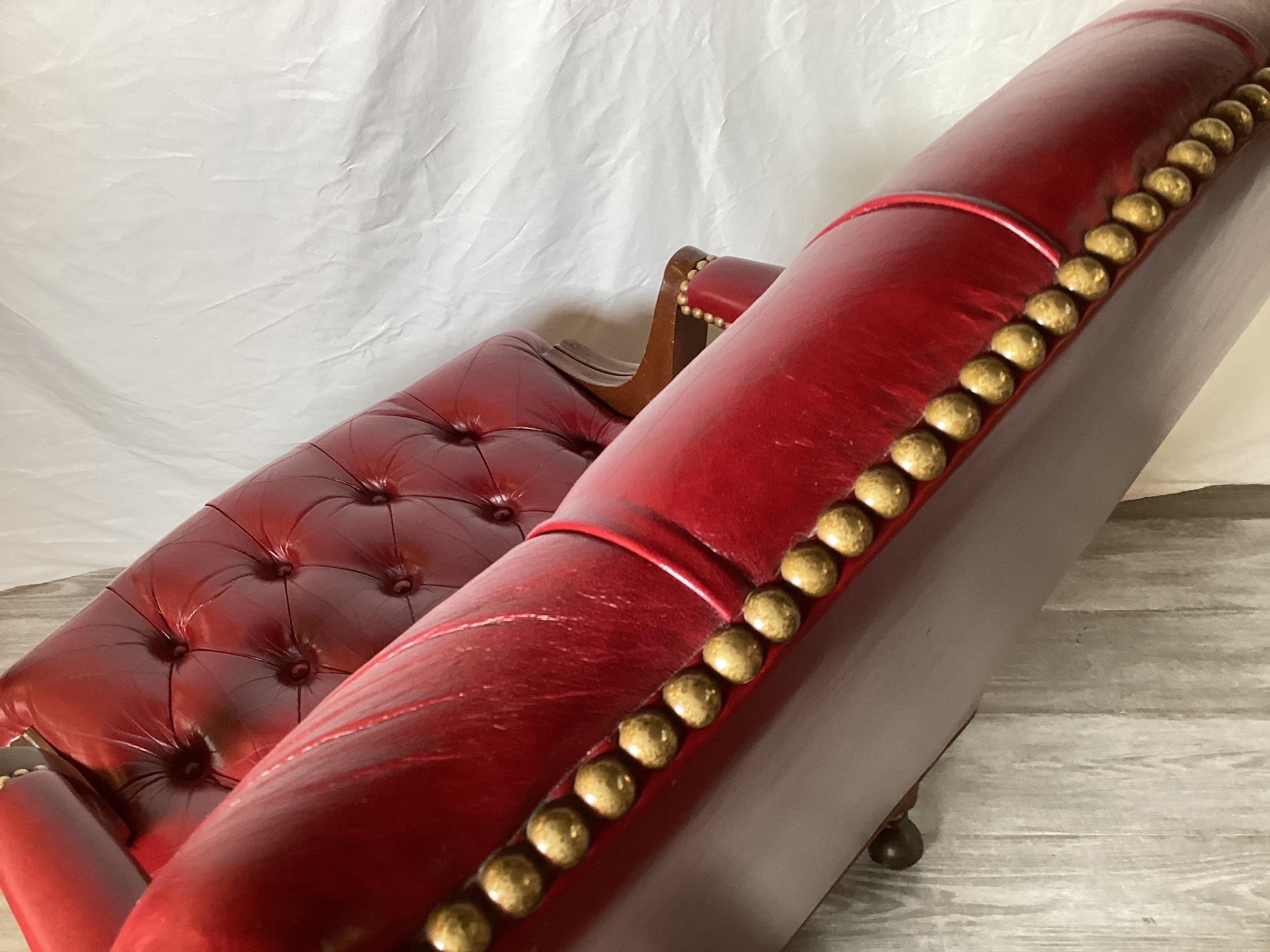 Silla de oficina de piel cordobesa acolchada by Hancock & Moore en venta 9