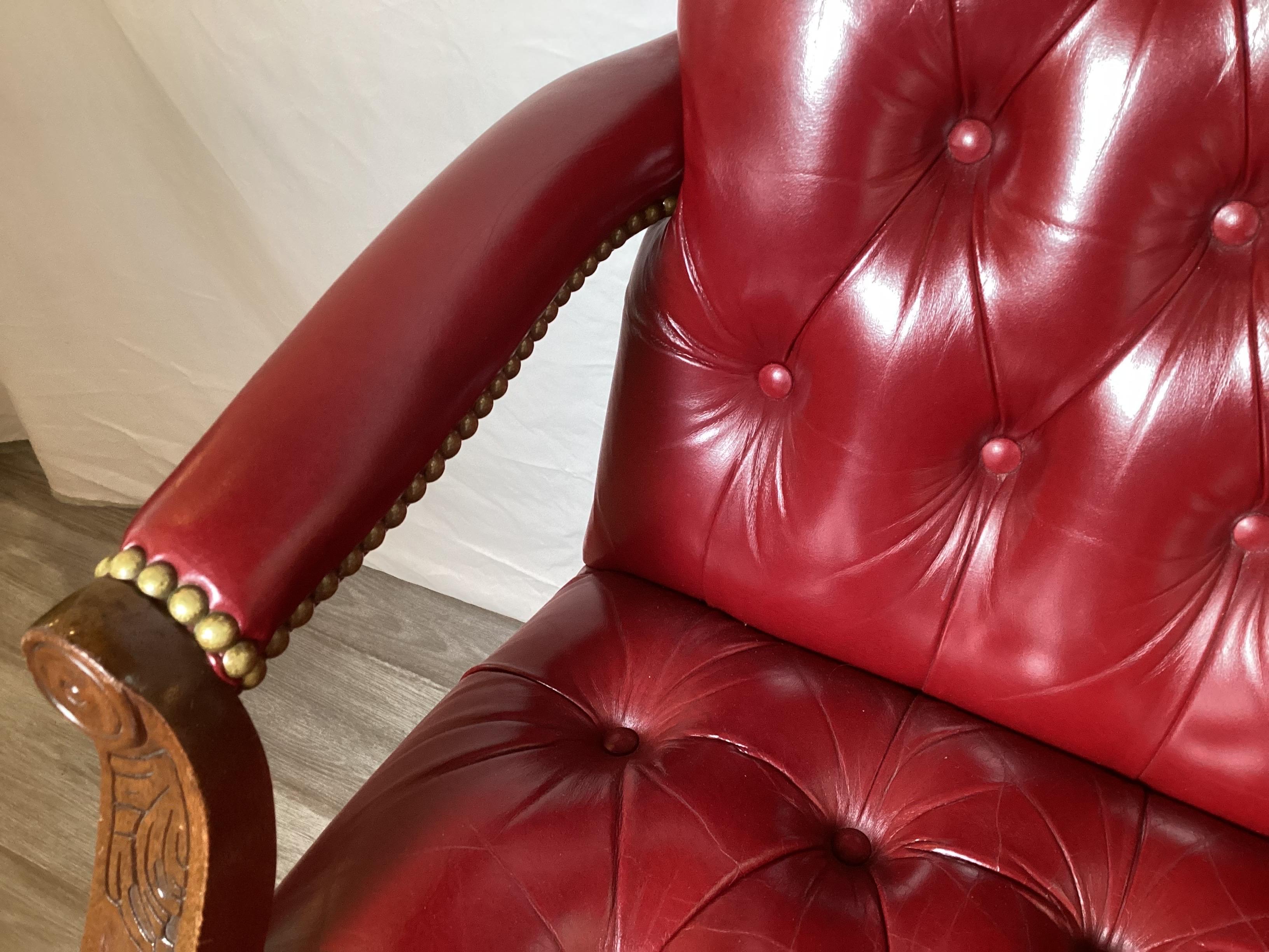 Silla de oficina de piel cordobesa acolchada by Hancock & Moore Cuero en venta