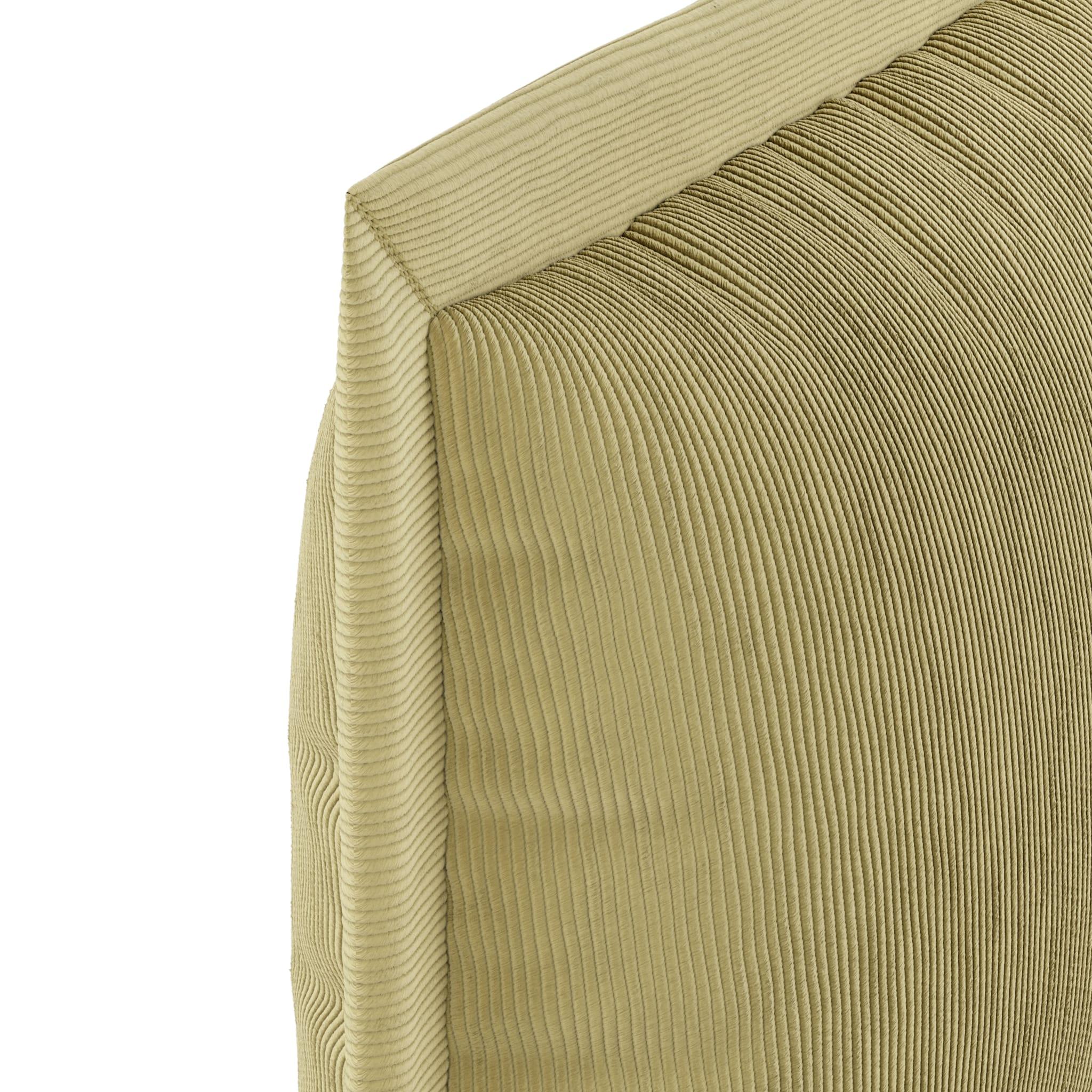 Corduroy lima square throw pillow, Mid-Century Modern green cushion 39