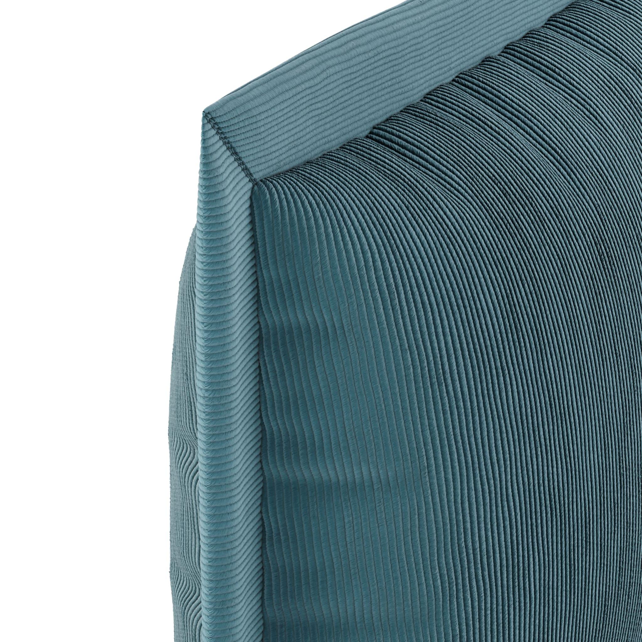 Corduroy Navy square throw pillow, Mid-Century Modern blue cushion 39