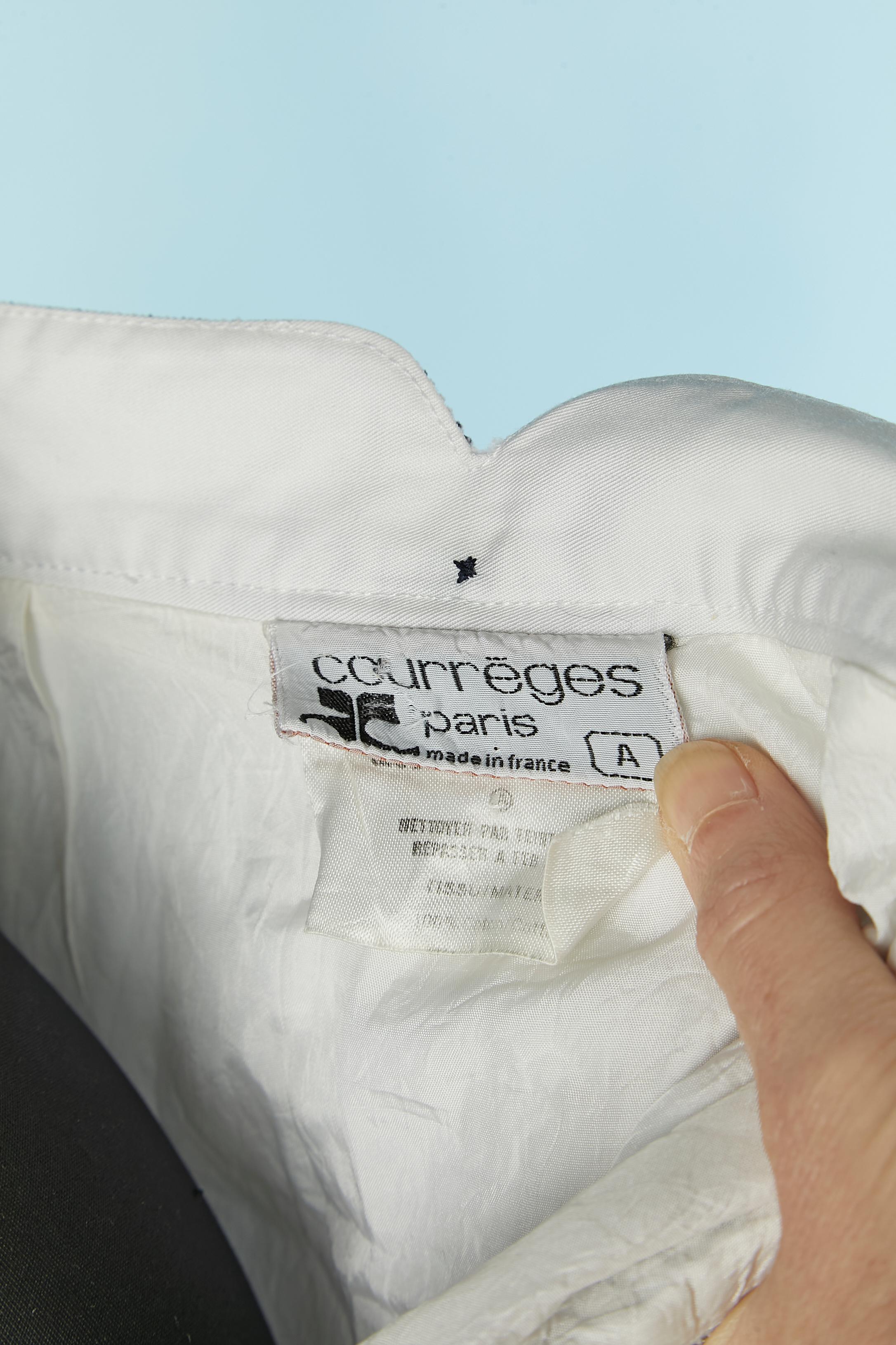 Jupe en velours côtelé imprimé papillons COURRÈGES en vente 1