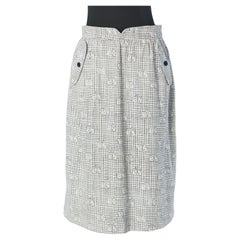 Corduroy skirt with butterfly print COURRÈGES