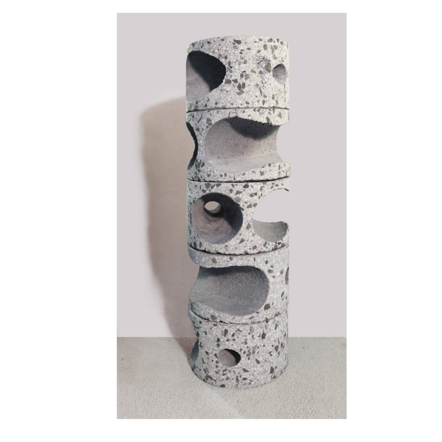 Core 2 wine bottle holders by Christian Zahr
Dimensions: W 29 x D 11 x H 29 cm
Materials: Concrete

Each piece is handmade.

Core 2 wine bottle holders is the fruit of a research on form, fonction and materiality. It is the end result of