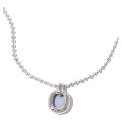 Core Loop Necklace in 925 Sterling Silver & Blue Jay Stone by CLED