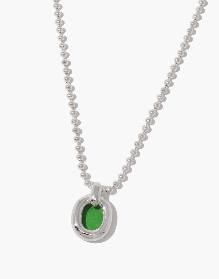 TITANIUM CORE OVAL LINK NECKLACE IN WHITE GOLD - 14K WHITE GOLD