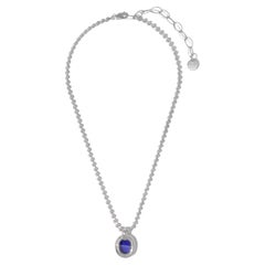 Core Loop Necklace in 925 Sterling Silver & Blue Ocean Stone by CLED