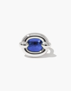 Core Loop Ring in 925 Sterling Silver & Blue Ocean Stone by CLED
