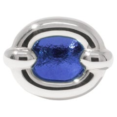 Core Loop Ring in 925 Sterling Silver & Blue Ocean Stone by CLED