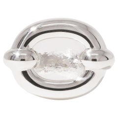 Ring mit Looping aus 925 Sterling Silber und klarem A. Stone von CLED