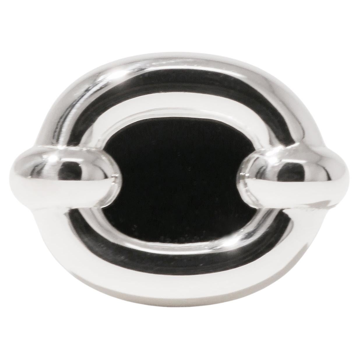 Ring mit Looping aus 925 Sterling Silber und Spiegel von CLED im Angebot