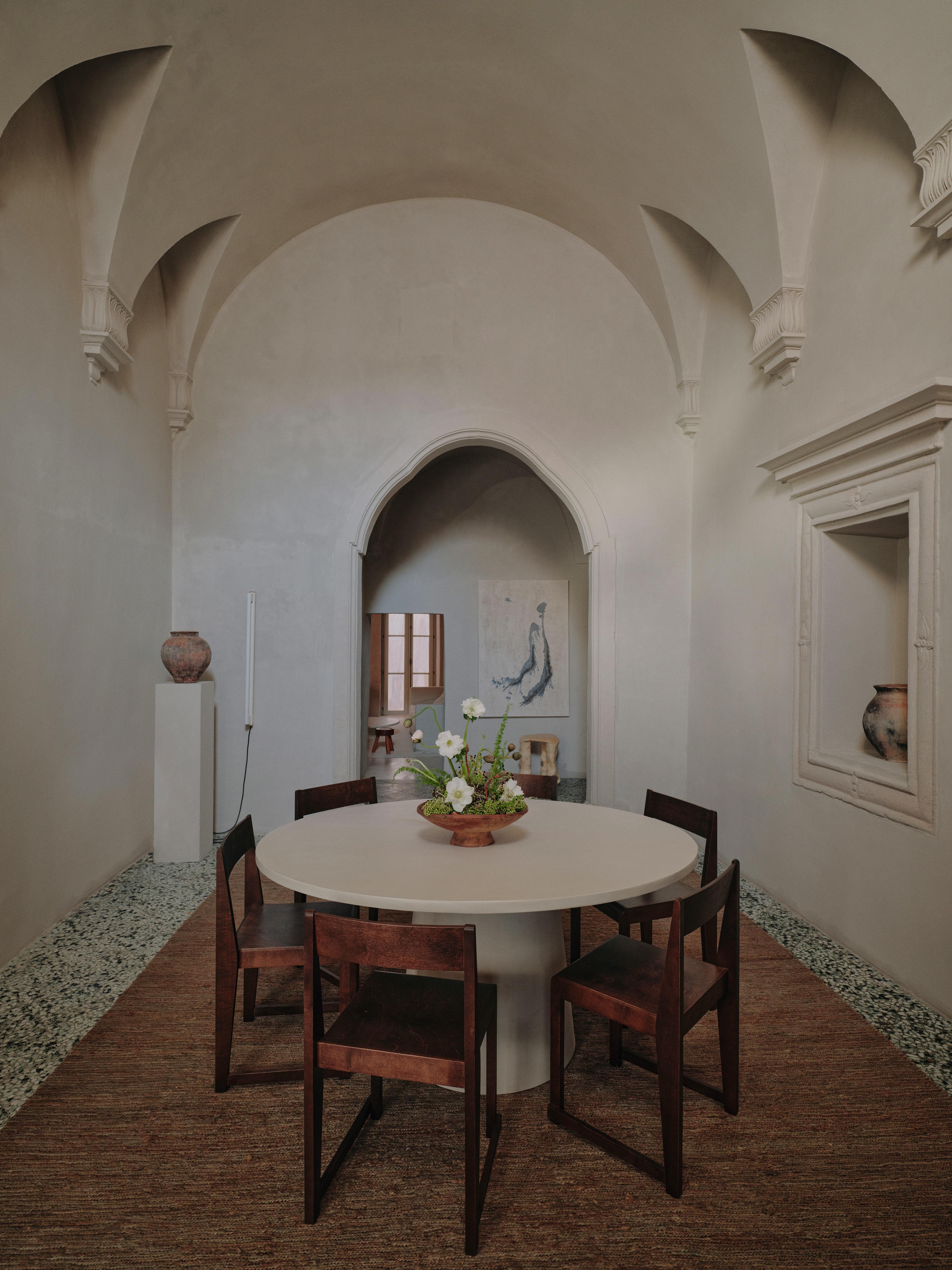 Hand-Crafted Core Microcement Dining Table by Marlot Baus For Sale