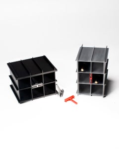 Porte-bouteilles Core en aluminium avec tire-bouchon, métallique