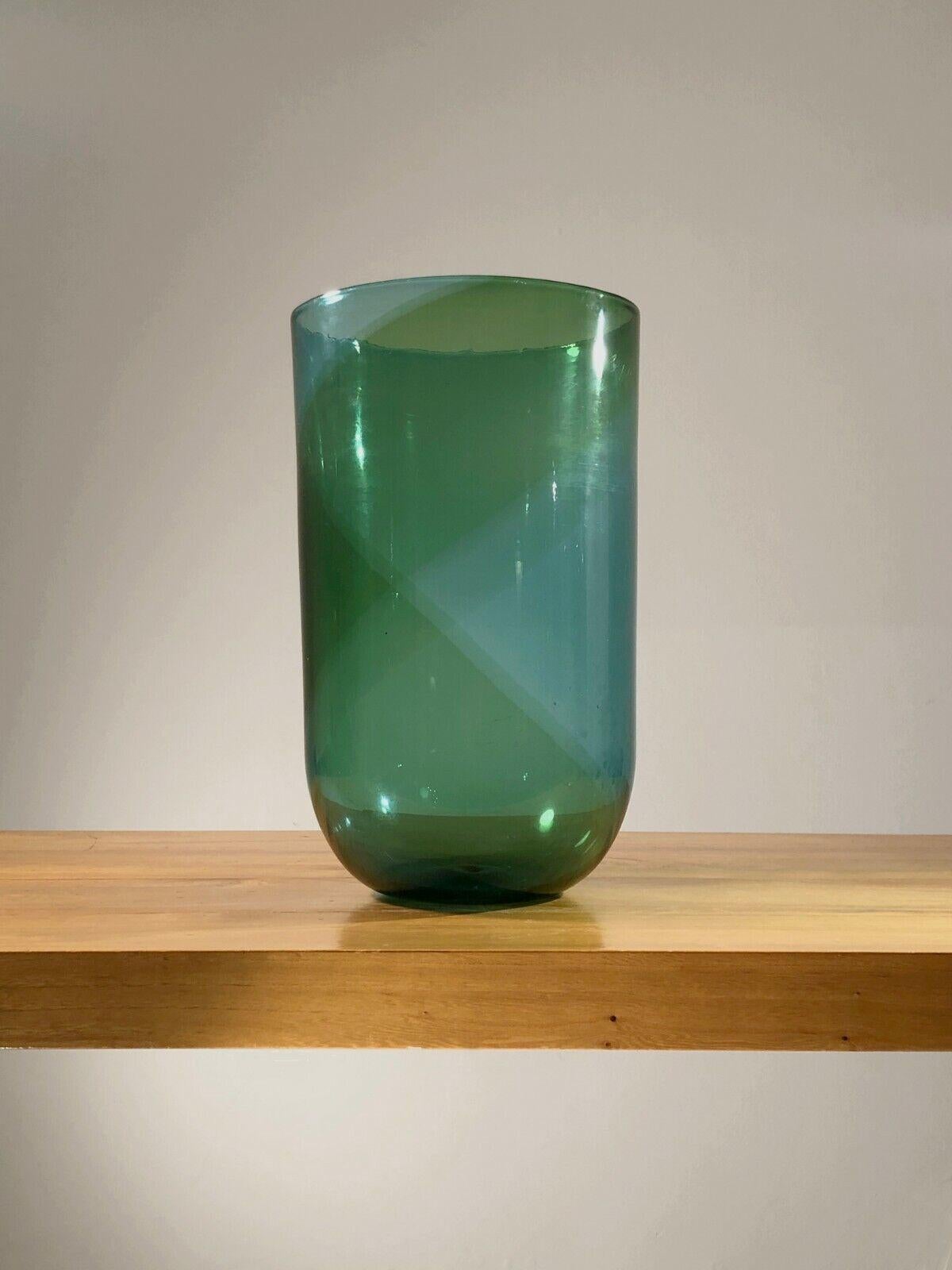 Verre brun Rare vase en verre « Coreani » de TAPIO WIRKKALA, VENINI MURANO, Italie, 1970 en vente