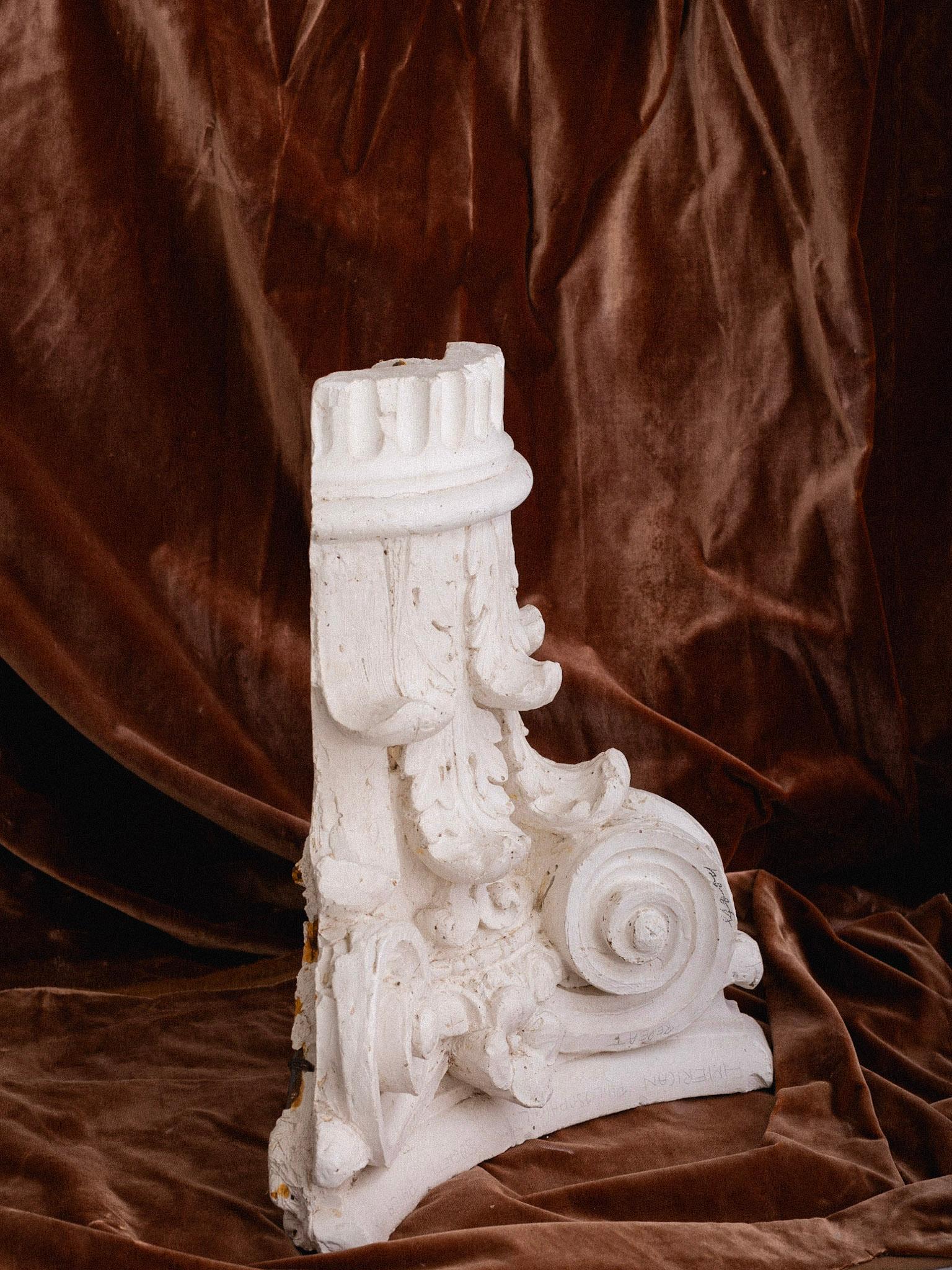 American Corinithian Column Plaster Architectural Study Objet D’art For Sale