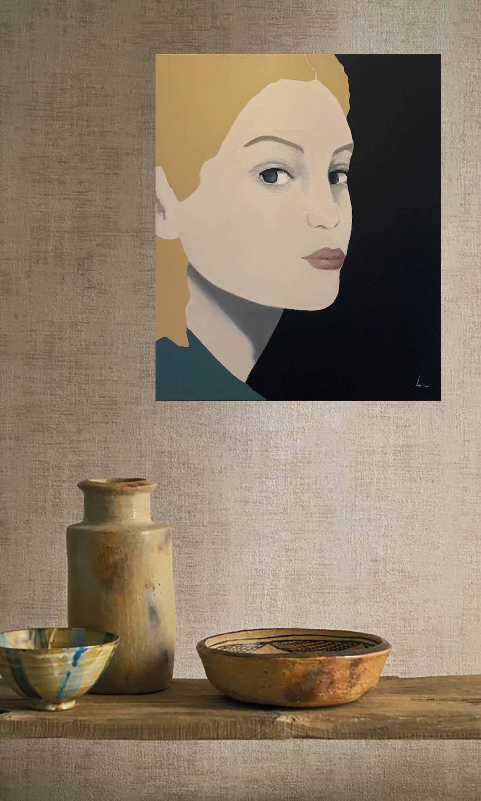 « vibration », 2021, acrylique sur toile - Painting de Corinne Laine