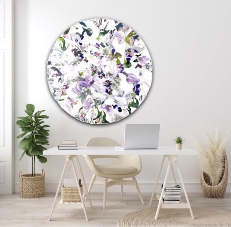 Jardin d'Eden, peinture originale, art floral, peinture de paysage - Abstrait Painting par Corinne Natel