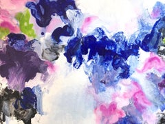 "Marea de verano #1" Pintura contemporánea en técnica mixta fluida y colorida sobre lienzo