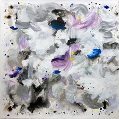 "Superluminal #58" Contemporary Fluid Mixed Media Painting on Canvas (Diptych)