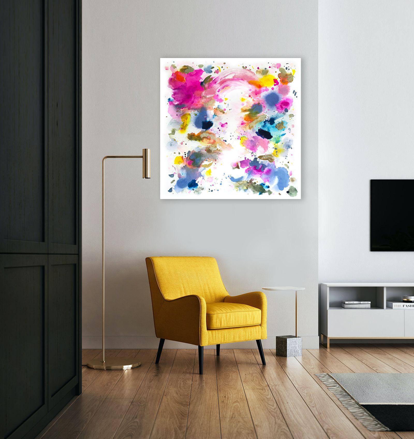 Superluminal #72 fa parte di una serie di dipinti astratti realizzati con acrilici, inchiostri, pittura fluida e glitter. In astronomia il moto superluminale è un viaggio più veloce della velocità della luce. Questa serie mira a creare un'energia e