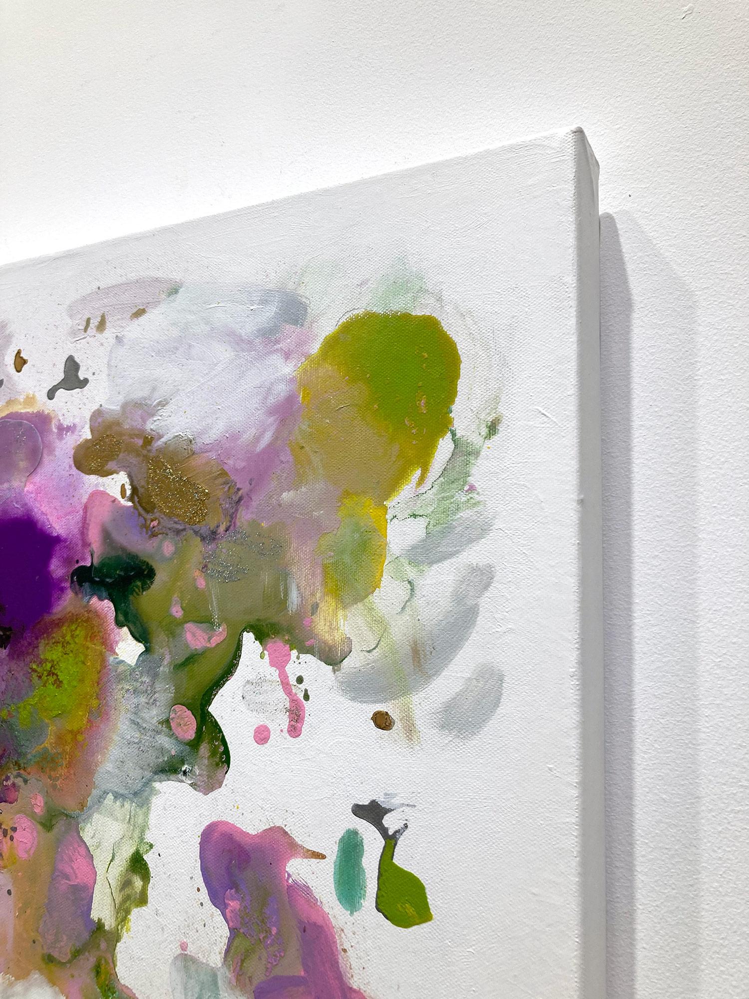 „Superluminal #81“ Zeitgenössisches farbenfrohes, fließendes Gemälde in Mischtechnik auf Leinwand im Angebot 10