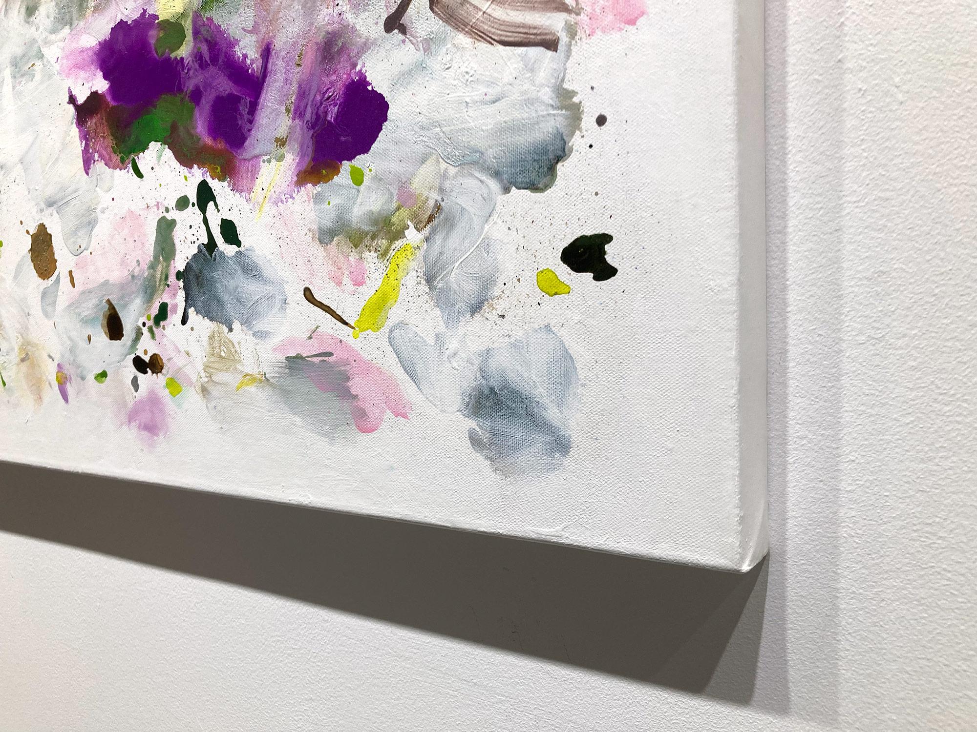 „Superluminal #81“ Zeitgenössisches farbenfrohes, fließendes Gemälde in Mischtechnik auf Leinwand im Angebot 11