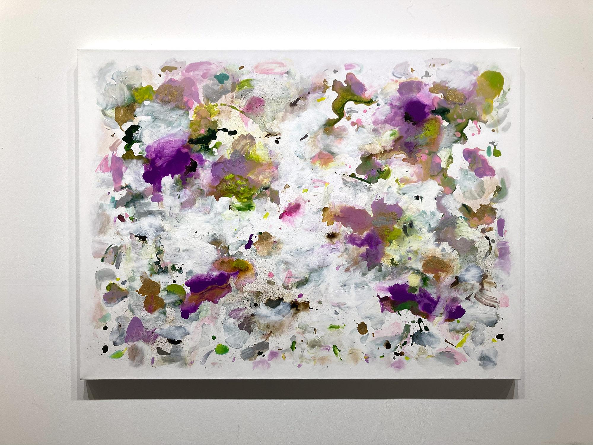 „Superluminal #81“ Zeitgenössisches farbenfrohes, fließendes Gemälde in Mischtechnik auf Leinwand im Angebot 12