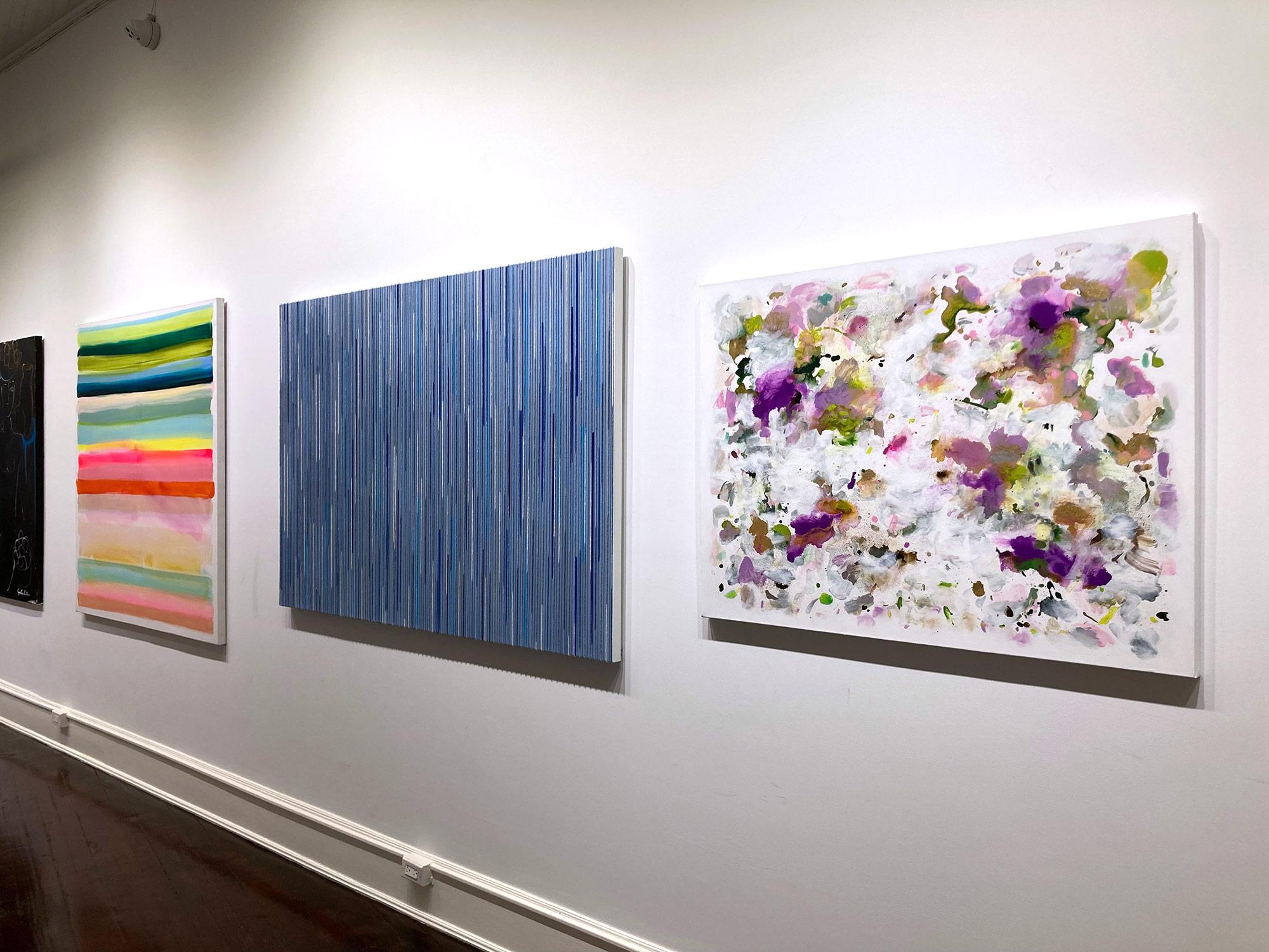 „Superluminal #81“ Zeitgenössisches farbenfrohes, fließendes Gemälde in Mischtechnik auf Leinwand im Angebot 13