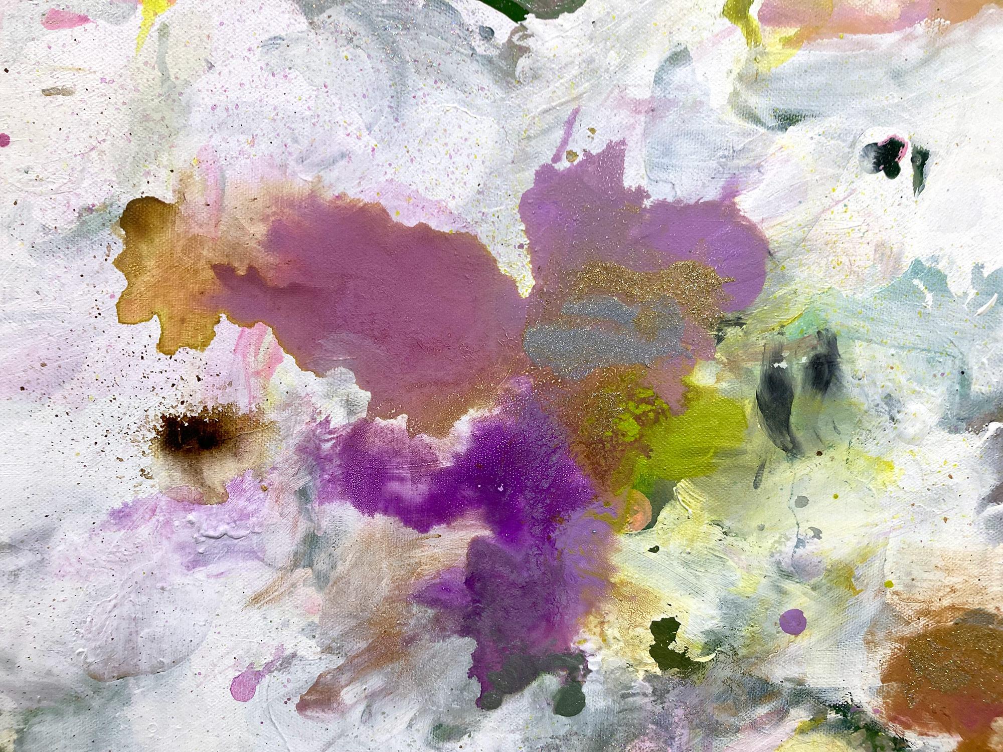 „Superluminal #81“ Zeitgenössisches farbenfrohes, fließendes Gemälde in Mischtechnik auf Leinwand im Angebot 5
