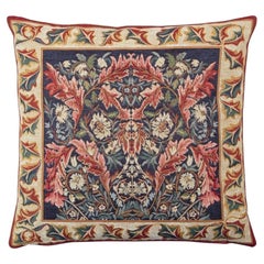 Corinthe Red Tapestry Cushion with Feather Filler - (18"x18")
