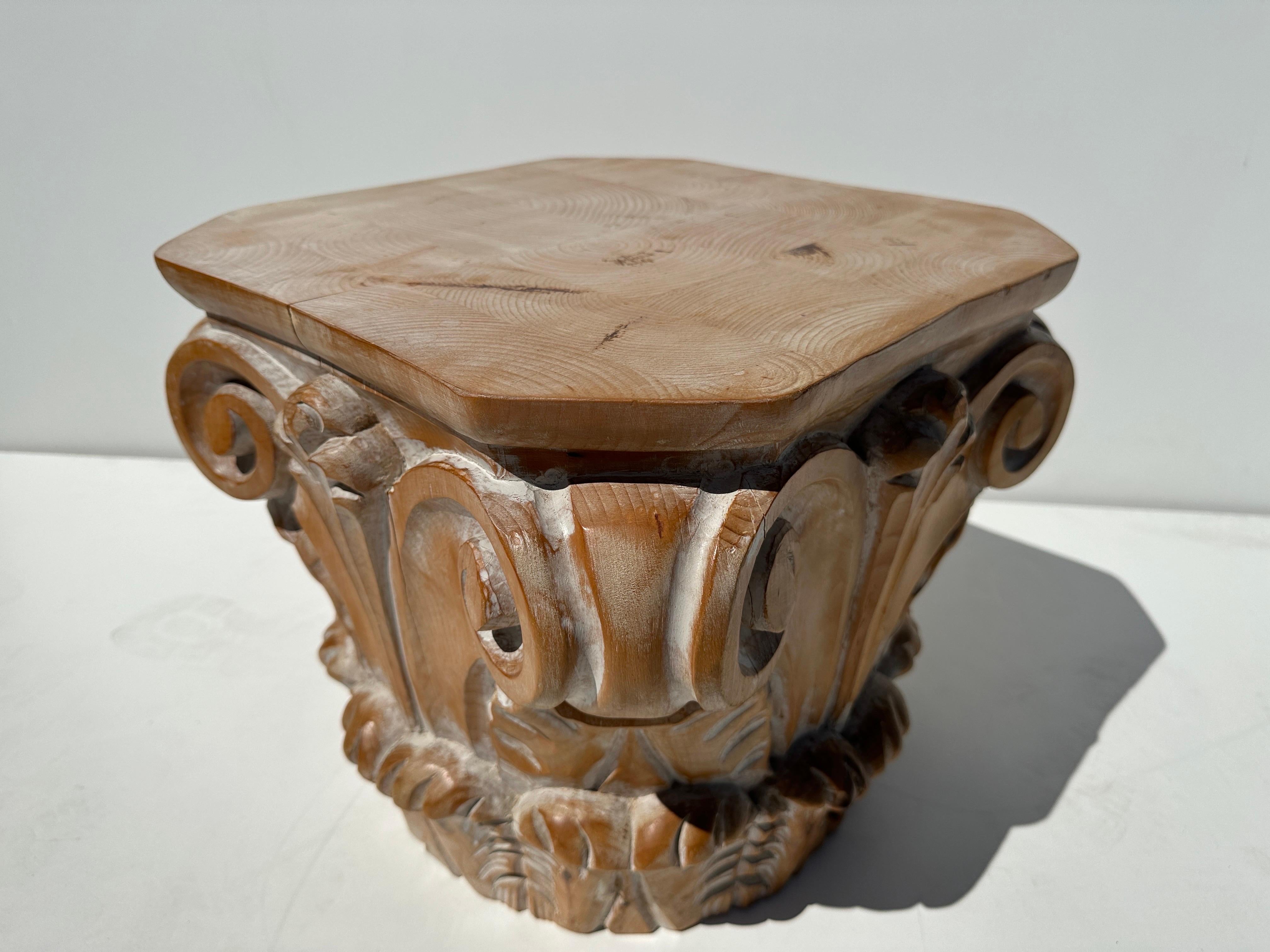 Corinthian Capital Occasional Table For Sale 7