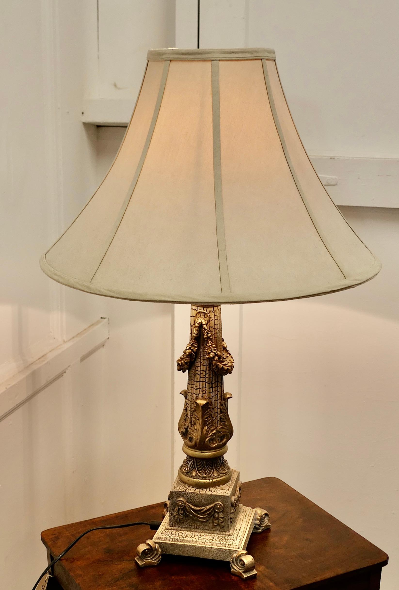gold scroll leaf table lamp
